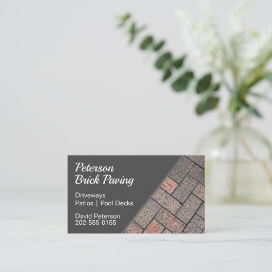 レンガ舗装車道建築 名刺 (スタンド正面)