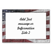 レンガ色彩の鮮やか壁テクスチャの米国国旗 テーブルナンバー (裏面)