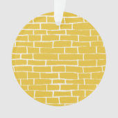 レンガ道路-黄色と透明 オーナメント (正面)