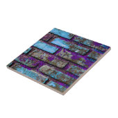 レンガ青と紫のテクスチャ タイル (側面)