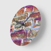 レンガ ラウンド壁時計 (傾斜)