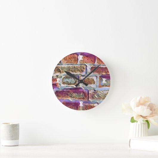 レンガ ラウンド壁時計 (ホーム)