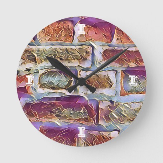 レンガ ラウンド壁時計 (正面)