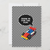 レンガ レース カー キッズ バースデー 招待状 (裏面)