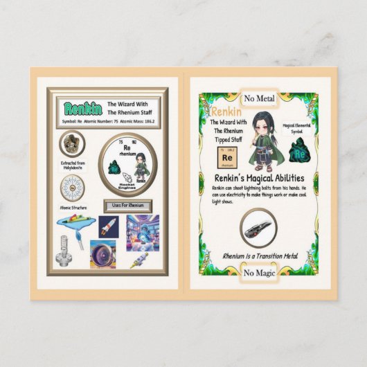 レンキンウィザード – Rhenium Element ポストカード (正面)