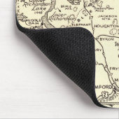 レンゲリーレイクスの地図メイン・ヴィンテージポスター マウスパッド (コーナー)