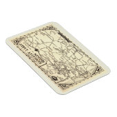 レンゲリーレイクスマップメインヴィンテージ マグネット (右側)