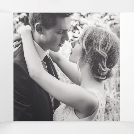 レンコンピンクの花の水結婚彩 三つ折りプログラム (内部中)