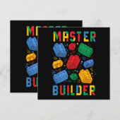 レンゴービルダー 面白ブロック ビルディング マスタービルダー 招待状 (正面/裏面)