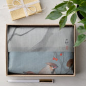 レンジャクと赤い実,古邨ワックスウィングと赤い果実,コソン 薄葉紙 (ギフト)