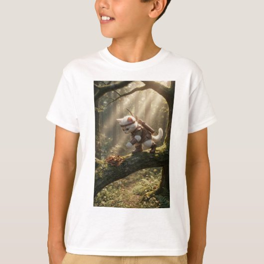 レンジャーキャット探検家キッズ漫画Tシャツ Tシャツ (正面)
