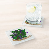 レンジャーサイコロデザイン ガラスコースター (アングル)