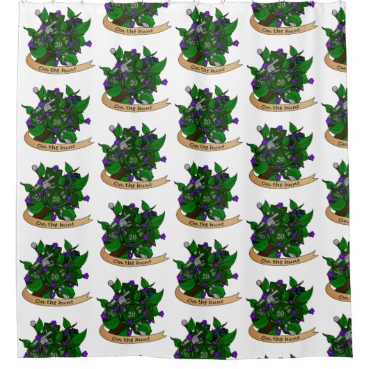 レンジャーサイコロデザイン シャワーカーテン (正面)