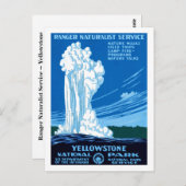 レンジャー博物学サービス~イエローストーン ポストカード (正面/裏面)