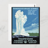 レンジャー博物学部イエローストーンヴィンテージ局 ポストカード (正面/裏面)