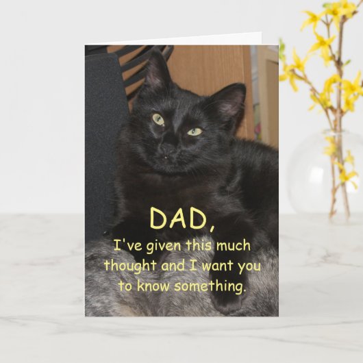 レンジャー子猫名誉ある子供の父のデイカード カード (黄色い花)