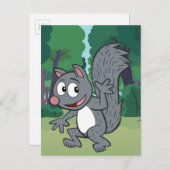 レンジャー・リック |灰色リス風 ポストカード (正面/裏面)