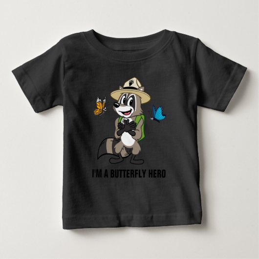 レンジャー・リック | Butterfly Hero – バタフライサイン ベビーTシャツ (正面)