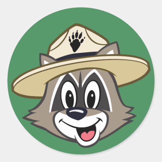 レンジャー・リック | Ranger Rick顔 ラウンドシール (正面)