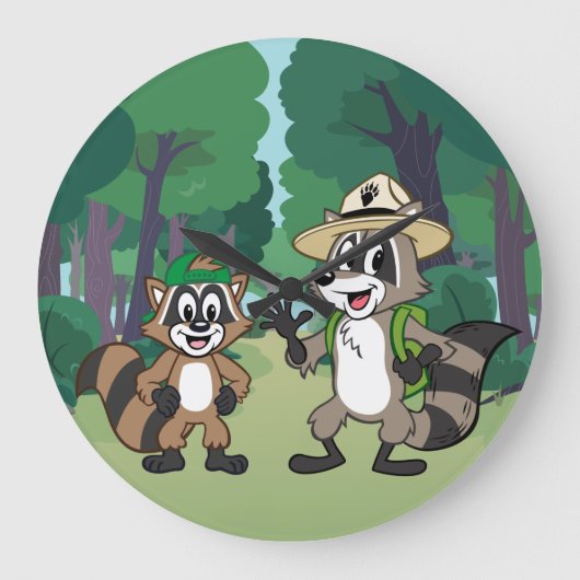 レンジャー・リック | Ranger Rick & Ricky ラージ壁時計 (正面)