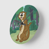 レンジャー・リック | Reggie Otter ラウンド壁時計 (傾斜)