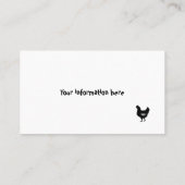 レンジ鶏食べ物を与えと生卵の名刺 名刺 (裏面)