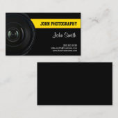 レンズとイエローベルト撮影の名刺 名刺 (正面/裏面)