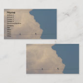 レンズに霧がかかった針金の上の鳥 名刺 (正面/裏面)