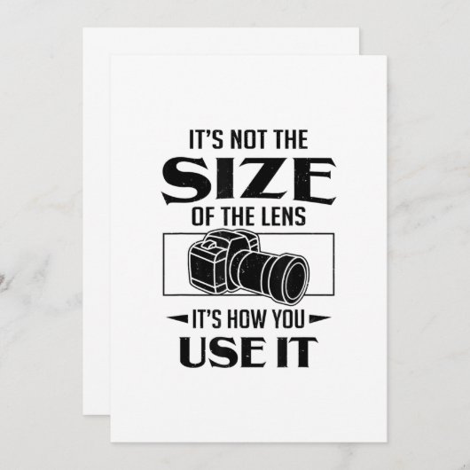 レンズの大きさではない撮影者への贈り物 案内状 (正面/裏面)