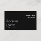 レンズの火炎信号の形成外科医の名刺 名刺 (裏面)