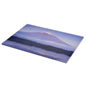 レンズの雲、Motosu湖が付いている富士山、 カッティングボード (角)