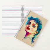 レンズを通して見る女性…スパイラルノート ノートブック (内側)