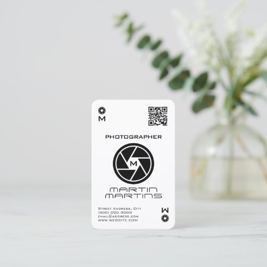 レンズホワイト名刺のエース 名刺 (スタンド正面)