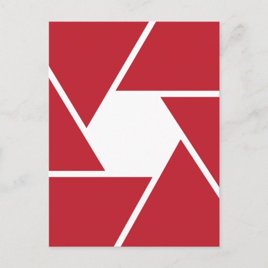 レンズ開口図デザイン ポストカード (正面)