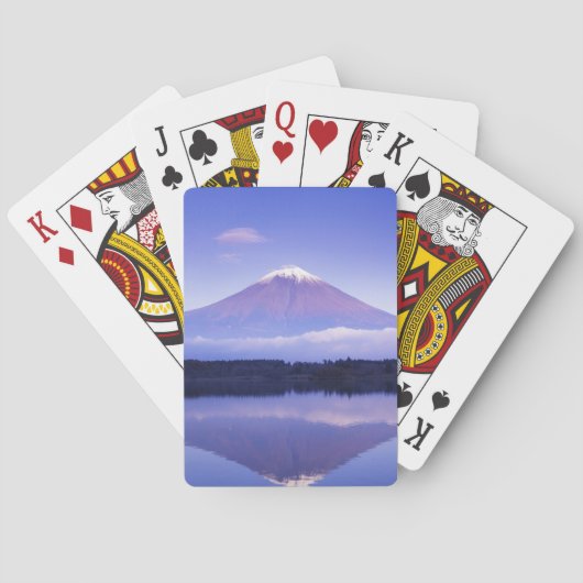 レンズ雲と富士山 本栖湖、 トランプ (裏面)