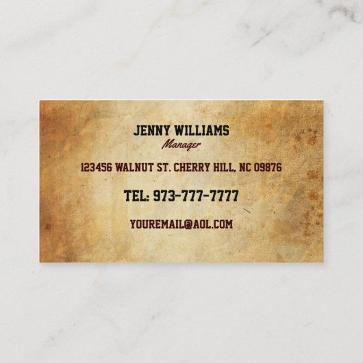 レンタカーの名刺 名刺 (裏面)