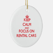 レンタカーの平静そして焦点を保って下さい セラミックオーナメント (右)