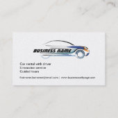 レンタカー修理プロフィールの名刺のテンプレート 名刺 (裏面)