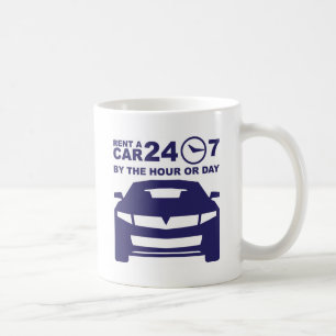 レンタカー毎時間か日24-7 コーヒーマグカップ
