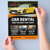 レンタルカープレミアムプロフェッショナルチラモダンー チラシ (手)