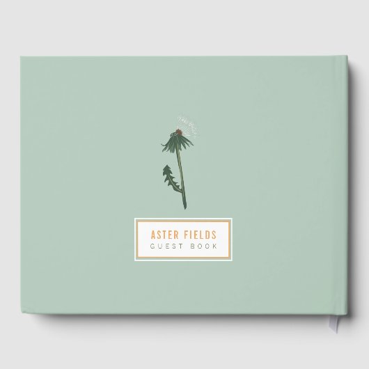 レンタルゲストブックダンデリオンオレンジフローラ ゲストブック (裏面)