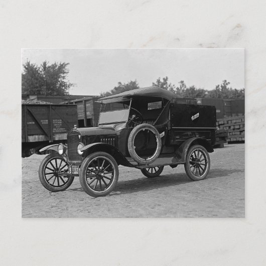 レンタルトラックの黎明期 1925年 ポストカード (正面)