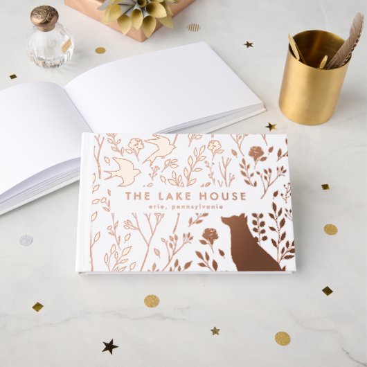 レンタルホームレイクキャビンウェルカム ゲストブック (正面見開き)