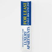 レンタルリースの看板バナー(青) 横断幕 (縦)