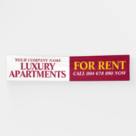 レンタル会社の賃貸の看板の赤 横断幕