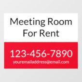 レンタル会議室 赤 黒 白 電話番号 ウィンドウサイン (シート)