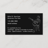 レンタル用アコースティックギターミュージシャン 名刺 (正面)