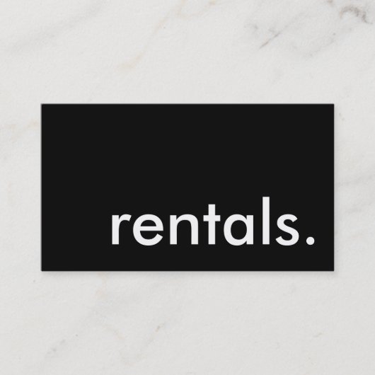 レンタル。 名刺 (正面)