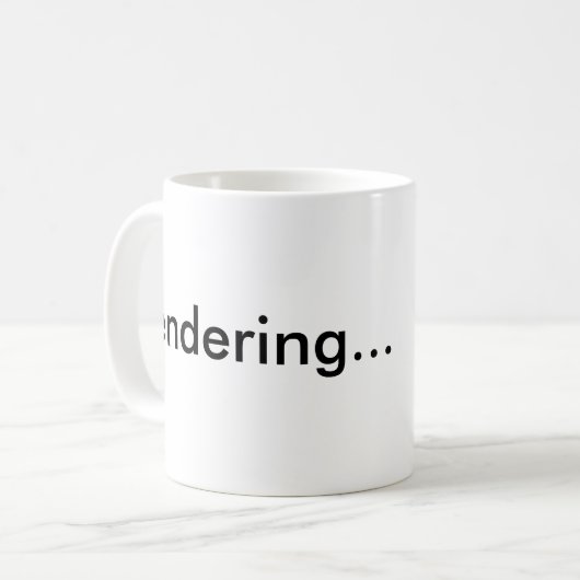 レンダリングのコーヒーカップ コーヒーマグカップ (正面左)