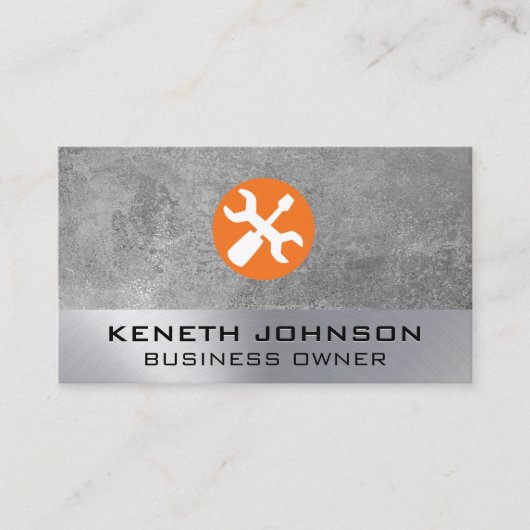 レンチおよびネジ付きドライバのハードウェアツール 名刺 (正面)